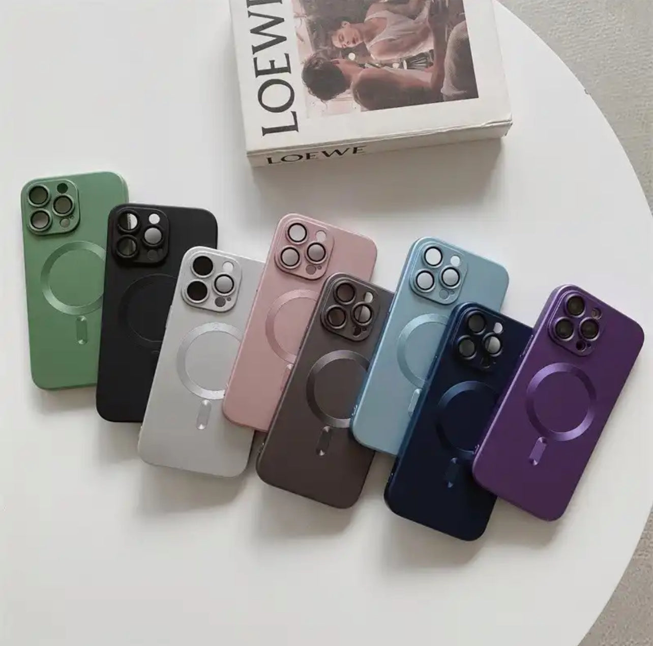 (New 2024 Style!) Premium Metallic Crystal MagSafe Phone Case with Build-on Lens Protector- iPhones (New 2024 Style!) Premium Metallic Crystal MagSafe Phone Case with Build-on Lens Protector- iPhones